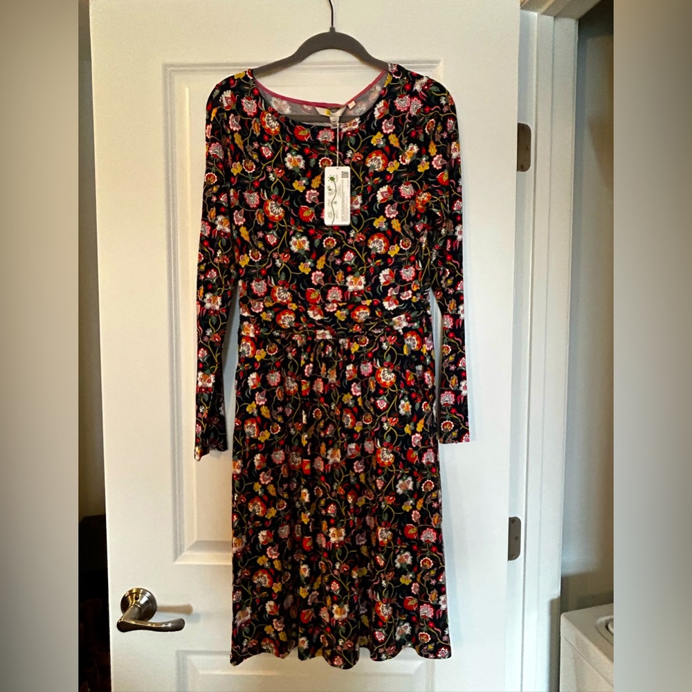 Boden size 6 Abigail patterned jersey dress NWT
